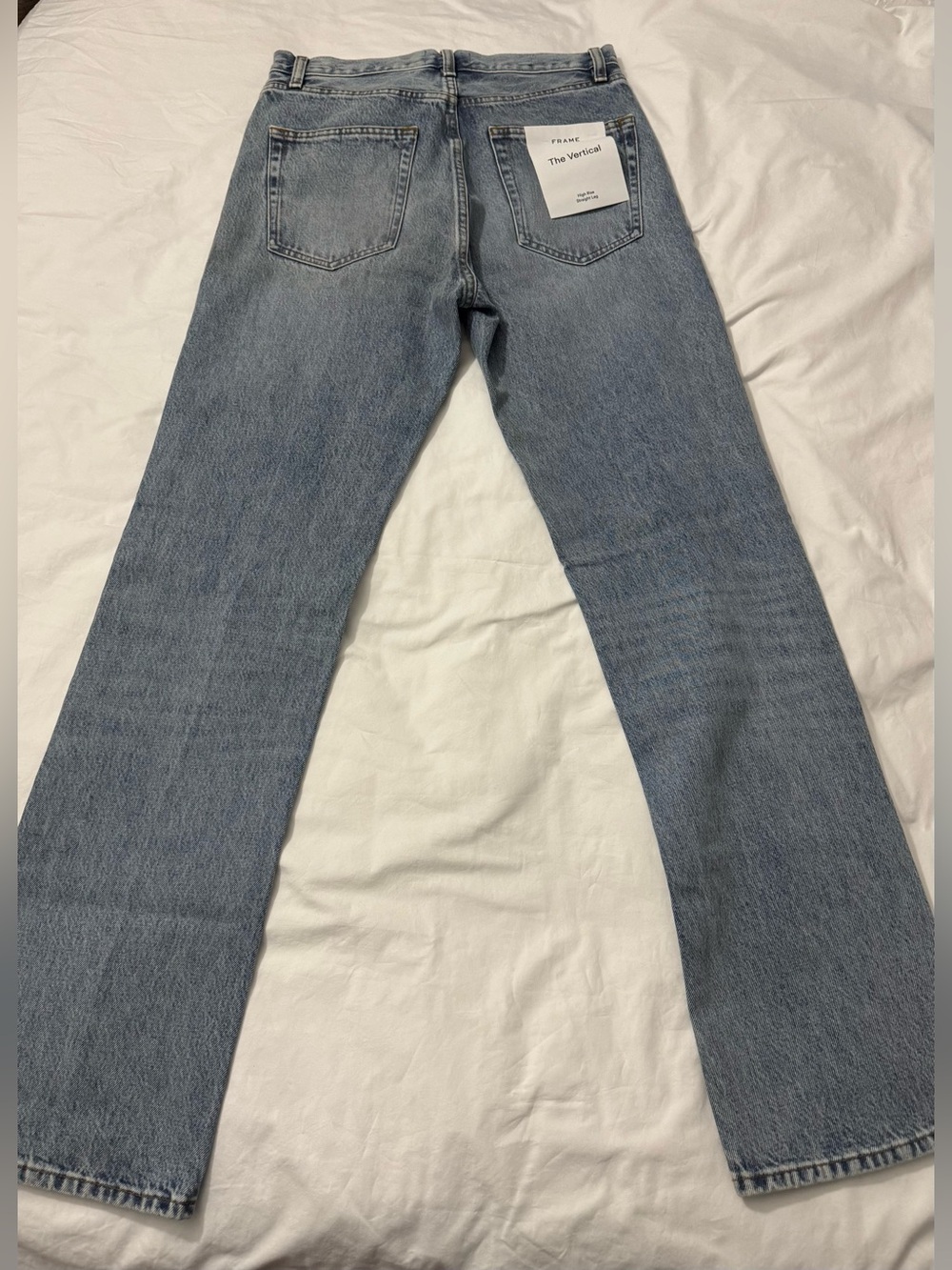 NWT FRAME The Vertical Women's Blue High-rise Straight-leg Jeans Size 27 - Picture 7 of 10